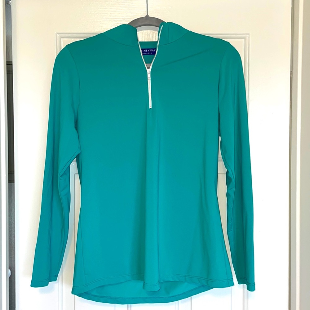Katherine Way Teal Long-Sleeve Pullover - size small